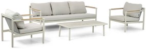 Stoel en Bank Loungeset 5 personen Aluminium Taupe Lifestyle Garden Furniture Norte