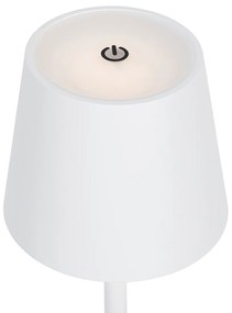 Set van 2 buiten tafellamp wit incl. LED en dimmer oplaadbaar - Janet Modern IP44 Buitenverlichting Lamp