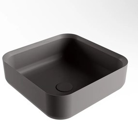 Mondiaz Binx Solid Surface waskom 36x36cm dark grey