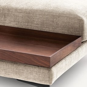 Voetensteun met dienblad, polyester katoen, MODERNISTE, ontwerp Emmanuel Gallina