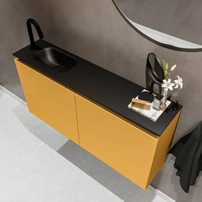 Mondiaz Ture 100cm toiletmeubel ocher met wastafel urban links 1 kraangat