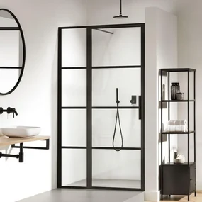Sealskin Soho 2-delige deur linker versie 120x210cm zwart-helder glas CKB171206195100
