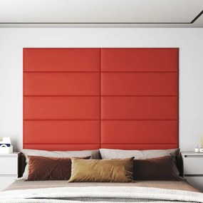 vidaXL Wandpanelen 12 st 3,24 m² 90x30 cm kunstleer rood