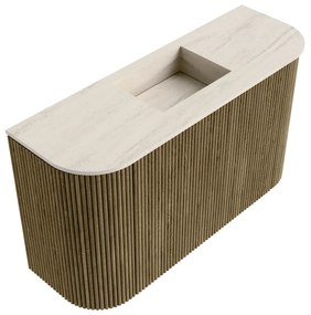 Mondiaz Joya DLux 75cm toiletmeubel ronding links/rechts dusk met wastafel faye midden zonder kraangat meli