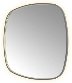 Hotbath &More Contour spiegel deens ovaal 100x100cm geborsteld gunmetal PVD