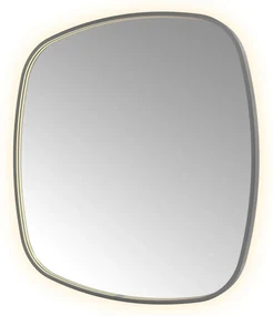 Hotbath &More Contour spiegel deens ovaal 100x100cm geborsteld gunmetal PVD