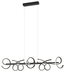Design hanglamp zwart langwerpig 3-staps dimbaar - Krisscross