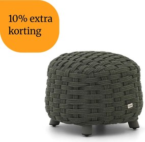 + 10% kassakorting | Voetenbank tuin | Manifesto Pergine | Rope (touw) | Groen | ø 50cm | Kees Smit Tuinmeubelen