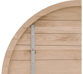 Goossens Eettafel Blade, Strak blad rond 110 x 110 cm 6 cm dik