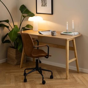 Klein Bureau Eiken Hout 120 Cm - 120 X 60cm.