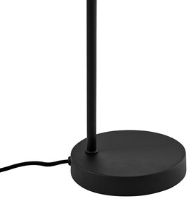 Art Deco tafellamp zwart met smoke glas - Vidro