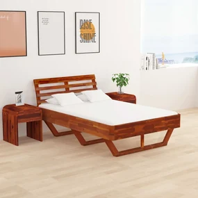 vidaXL Bedframe massief acaciahout 120x200 cm