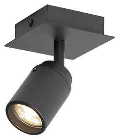 Moderne badkamer spot zwart vierkant IP44 - Ducha