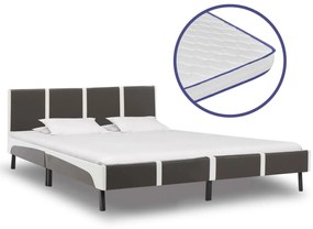 vidaXL Bed met traagschuim matras kunstleer 160x200 cm