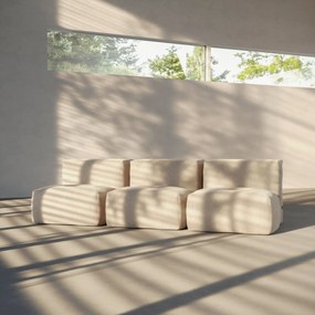 Soft Zitzak Indoor 3 Seater Open - Corduroy Beige