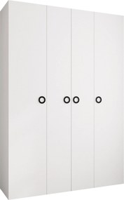 Kledingkast Hartford 554, Zwart, Wit, 246x170x42cm, 140.5 kg, Kledingkast deuren: Met scharnieren