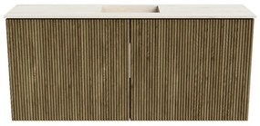Mondiaz Joya DLux 90cm toiletmeubel dusk met wastafel faye midden zonder kraangat meli
