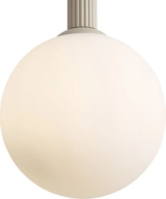 Scandinavische hanglamp beige met opaal glas - Polly