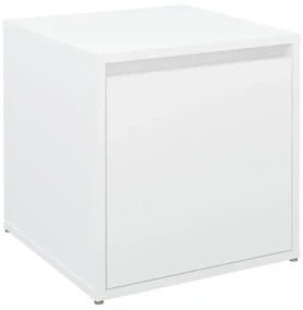 vidaXL Opbergbox met lade 40,5x40x40 cm bewerkt hout wit