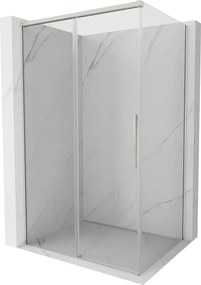 Mexen Rox douchecabine schuifdeur 125 x 90 cm, transparant, geborsteld nikkel - 8C2-125-090-97-00