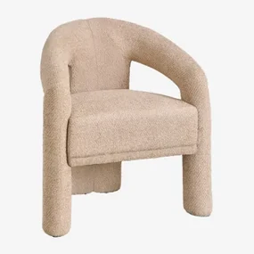Set Van 4 Gestoffeerde Eetkamerstoelen Greca Latte Bruin Dikke Chenille - Sklum