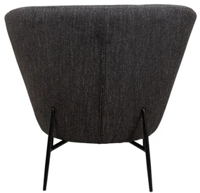 Dan-Form Orbit Loungestoel Met Hoge Rugleuning Boulce Raven Zwart