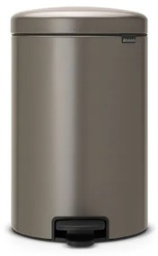 Brabantia NewIcon Pedaalemmer - 20 liter - kunststof binnenemmer - platinum 114045