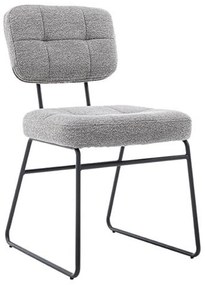 Tower Living Retro Eetkamerstoel Boucle Grijs Padola