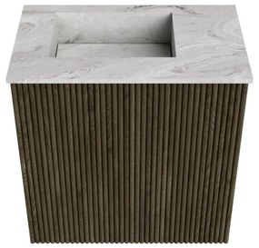 Mondiaz Joya DLux 40cm toiletmeubel shadow met wastafel faye links zonder kraangat glace