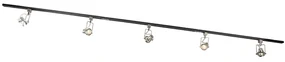 Modern railsysteem met 5 Spot / Opbouwspot / Plafondspots staal 1-fase - Iconic Suplux Modern GU10 Binnenverlichting Lamp