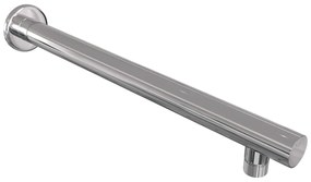 Brauer Stripe inbouw regendouche rond met 25cm hoofddouche, rond met rechte muurarm, glijstang en 3 standen handdouche set 46 chroom