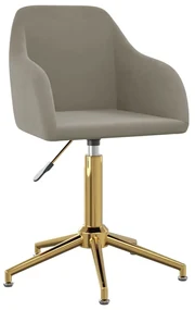 vidaXL Eetkamerstoelen draaibaar 4 st fluweel lichtgrijs