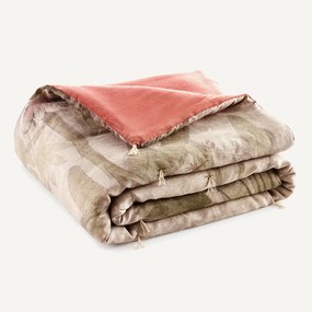 Boutis met palmbomenprint in linnen/katoen, Manali