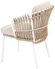 Tuinstoel Aluminium/wicker Taupe-naturel-bruin 4 Seasons Outdoor Dalias