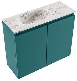 Mondiaz Ture DLux toiletmeubel 60cm smag met wastafel glace links met kraangat