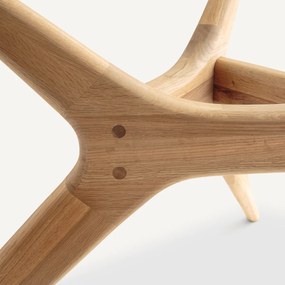 Ronde tafel in glas/eik, Maricielo
