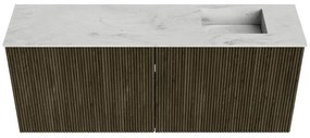 Mondiaz Joya DLux 100cm toiletmeubel shadow met wastafel faye rechts zonder kraangat opalo
