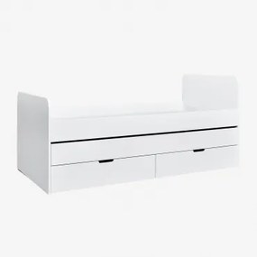 Bed Voor Matras 90x190 Cm Met 3 Lades In Mdf Janete Kids Schuifbed Met Opbergruimte & 90 X 190 Cm - Sklum
