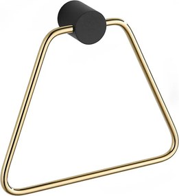 Mexen Aron handdoekhouder, zwart/goud - 7088132-57