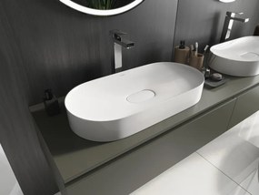 Mexen Sofia opbouw wasbak van gegoten marmer 70 x 35 cm, wit - 23067001