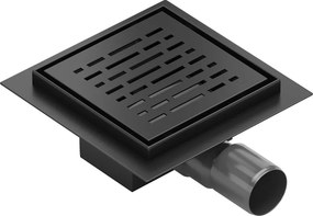 Mexen Flat-Q M01 vierkante vloerafvoer 12 x 12 cm, zwart - 1710312