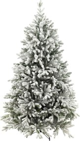 Snowy Hamilton Hinged kunstkerstboom - 183 cm - Wit geflockt donkergroen - Diameter 117 cm - 2585 tips - Besneeuwd/Frosted - Metalen voet