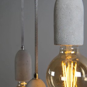 Industriële hanglamp grijs beton - Cava 3