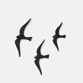 Set van 3 decoratieve vogels voor aan de wand, Tuga