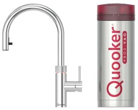 Quooker flex kokendwaterkraan - draaibare & uittrekbare uitloop - PRO3 reservoir - Warm / kokend water - Chroom 3XCHR
