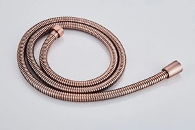 Saniclear Copper Stripes inbouw regendouche met 30cm hoofddouche, muurarm en 3 standen handdouche geborsteld koper