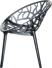 Garden Impressions Crystal tuinstoel zwart - 2 stuks