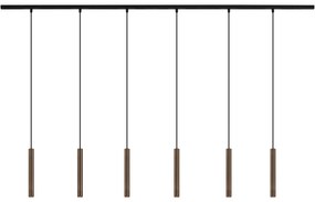 Modern railsysteem met 6 hanglampen brons 1-fase - Slimline Keno
