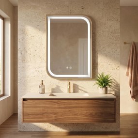 LED Spiegel ZONE 80X60 GOLD BRUSH