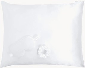 Zijden slaapset White L, 3-delig